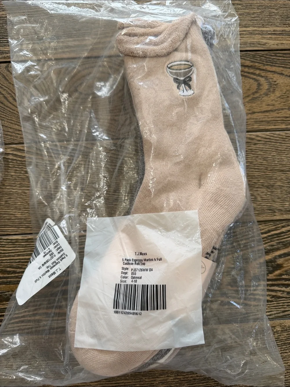 5 Pack‎ Espresso Martini K Full Cushion Roll Top Women’s Socks Size 4-10 Sealed